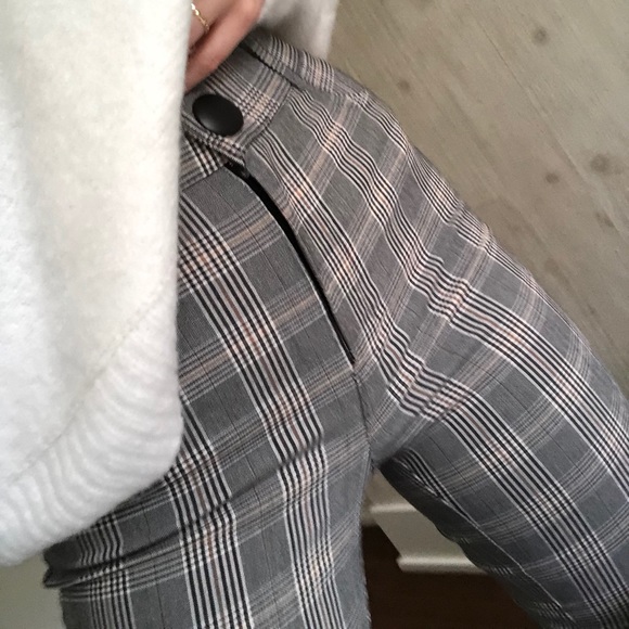 Zara Pants - High waisted plaid leggings